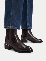 MEXX Botki CEO-HY25809-1 Brązowy ciemny. Brązowe botki damskie Mexx, ze skóry, bez obcasa, na słupku, bez zapięcia. Za 249.99 zł.
