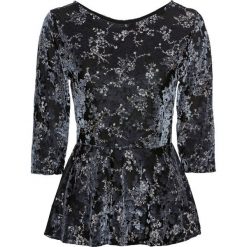 Shirt aksamitny w strukturalny wzór bonprix szary. Bluzki damskie bonprix. Za 49.99 zł.