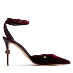 Szpilki Elisabetta Franchi. Czerwone szpilki damskie Elisabetta Franchi, bez wzorów, bez obcasa, bez zapięcia. Za 2,779.00 zł.