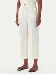 Marella Kuloty Clava 2615131182 Écru Regular Fit. Spodnie materiałowe damskie Marella, bez wzorów, ze lnu. Za 539.99 zł.