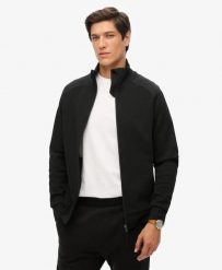Superdry Tech Loose Tracktop — luźna bluza sportowa czarna. Czarne bluzy sportowe męskie Superdry., m, bez wzorów, z bawełny, bez kaptura. Za 311.60 zł.