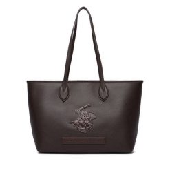 Torebka Beverly Hills Polo Club. Brązowe torebki do ręki damskie Beverly Hills Polo Club, bez wzorów, bez dodatków. Za 229.99 zł.
