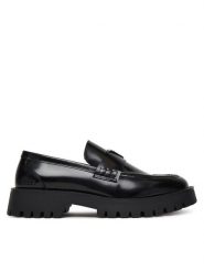 Guess Loafersy FMPGOR LEA14 Czarny. Czarne mokasyny męskie Guess, ze skóry. Za 679.99 zł.