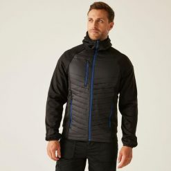 Kurtka męska Regatta Professional Navigate Hybrid z kapturem. Czarne kurtki męskie Regatta, m, bez wzorów, z puchu, eleganckie, z kapturem. Za 279.99 zł.