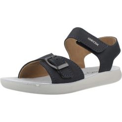 Sandały GEOX J SANDAL LIGHTFLOPPY Niebieski. Niebieskie sandały męskie Geox, ze skóry, bez zapięcia. Za 196.99 zł.