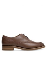 Lasocki Oxfordy WI23-POLA-02 Brązowy. Brązowe półbuty damskie Lasocki, bez wzorów, ze skóry, bez obcasa, bez zapięcia. Za 199.99 zł.