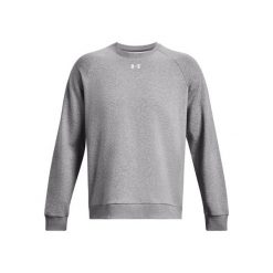 Bluza Under Armour Rival Fleece Crew. Białe bluzy męskie Under Armour, xl, bez wzorów, z bawełny, bez kaptura, na fitness i siłownię. Za 263.09 zł.