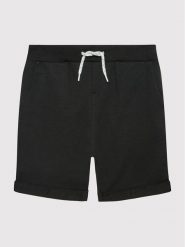 NAME IT Szorty sportowe 13201050 Czarny Regular Fit. Czarne szorty dla chłopców Name it, bez wzorów, z bawełny, sportowe. Za 49.99 zł.