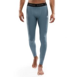 Legginsy kompresyjne do sportów zimowych męskie SIROKO Ice Dune. Niebieskie legginsy sportowe męskie SIROKO, m, bez wzorów, narciarskie. Za 84.00 zł.