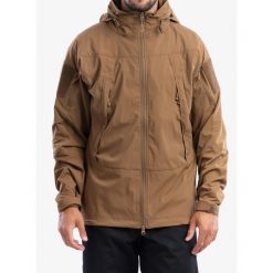 Kurtka softshell męska Helikon-Tex Blizzard - StormStretch. Brązowe kurtki męskie HELIKON-TEX, m, bez wzorów, z softshellu, trekkingowe. Za 209.99 zł.