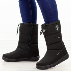 Czarne zimowe śniegowce damskie z membraną American Club Softshell Sn57/25. Czarne śniegowce i trapery damskie American CLUB, z jeansu. Za 259.00 zł.