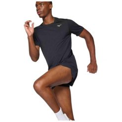 Koszulka do biegania męska Mizuno Impulse Core Tee. Czarne koszulki sportowe męskie Mizuno, l, bez wzorów, z materiału, bez kołnierzyka, bez ramiączek, do biegania. Za 139.99 zł.