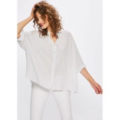 Answear - Koszula Stripes Vibes. Szare koszule damskie ANSWEAR, w paski, z tkaniny, casualowe, ze stójką, z długim rękawem. W wyprzedaży za 59.90 zł.