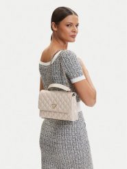 Guess Torebka Giully II HWQG96 73200 Kremowy. Białe torebki do ręki damskie Guess, z aplikacjami, ze skóry, bez dodatków. Za 589.99 zł.