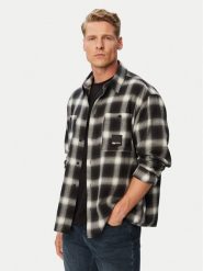 Karl Lagerfeld Jeans Koszula B3M16025 Czarny Relaxed Fit. Czarne koszule męskie Karl Lagerfeld Jeans, m, bez wzorów, z bawełny, bez kołnierzyka, bez ramiączek. Za 649.99 zł.