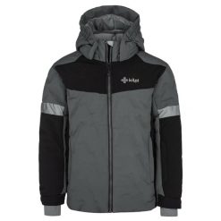 Chłopięca kurtka narciarska Kilpi TEDDY-JB. Czarne buty zimowe chłopięce Kilpi, na zimę, bez wzorów, sportowe, bez kaptura. Za 422.05 zł.