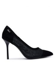 KARL LAGERFELD Szpilki Sarabande KL30905L Czarny. Czarne szpilki damskie KARL LAGERFELD, bez wzorów, z materiału, bez obcasa, bez zapięcia. Za 834.99 zł.