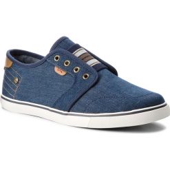 Tenisówki WRANGLER - Mitos Elastic WM181002 Blue 100. Niebieskie trampki męskie marki Wrangler, z gumy. W wyprzedaży za 169.00 zł.