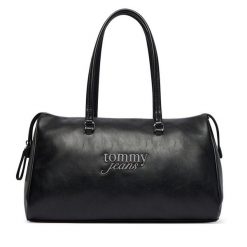 Torebka Tommy Jeans. Czarne torebki do ręki damskie Tommy Jeans, bez wzorów, z jeansu, klasyczne, bez dodatków. Za 529.99 zł.