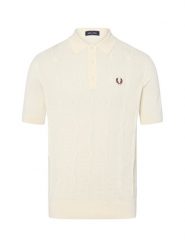 Fred Perry koszulka polo Mężczyźni drobna dzianina biały, S. Białe koszulki polo męskie Fred Perry, m, bez wzorów, z bawełny, eleganckie, bez ramiączek. Za 549.95 zł.