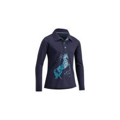 Koszulka polo jeździecka 140 dla dzieci. T-shirty i topy dla dziewczynek marki FOUGANZA. Za 49.99 zł.