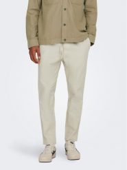 Only & Sons Spodnie materiałowe 22024966 Szary Tapered Fit. Szare spodnie materiałowe męskie Only & Sons, m, bez wzorów, z bawełny. Za 109.99 zł.