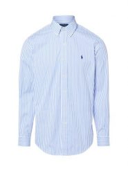 Polo Ralph Lauren Męska koszula casualowa - Custom Fit Mężczyźni Regular Fit Bawełna niebieski|biały w paski, XL. Białe koszule męskie Polo Ralph Lauren, m, bez wzorów, z bawełny, klasyczne, bez kołnierzyka, bez ramiączek. Za 689.95 zł.