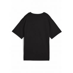 Damska koszulka GRAPHICS Relaxed Fruity PUMA Black. Czarne koszulki sportowe damskie Puma, m, bez wzorów, z gumy, sportowe, bez kołnierzyka. W wyprzedaży za 69.00 zł.