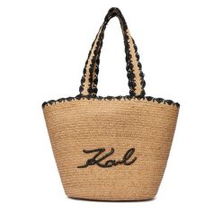 Torebka KARL LAGERFELD. Brązowe torebki do ręki damskie KARL LAGERFELD, bez wzorów, bez dodatków. Za 849.99 zł.