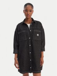 Quiksilver Sukienka koszulowa Iced Age EQWWD03120 Szary Oversize. Szare sukienki damskie Quiksilver, s, bez wzorów, z bawełny, bez kołnierzyka, bez ramiączek, koszulowe. Za 329.99 zł.