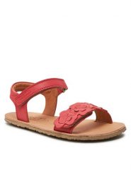Froddo Sandały Barefoot Flexy Flowers G3150265 S Czerwony. Czerwone sandały dziewczęce Froddo, ze skóry, bez zapięcia. Za 239.99 zł.