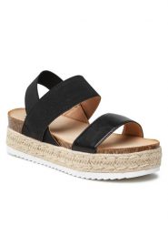 DeeZee Espadryle WS17059-09 Czarny. Czarne sandały damskie DeeZee, bez wzorów, z materiału, bez obcasa, bez zapięcia. Za 119.99 zł.