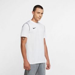 Koszulka z krótkim rękawem Męska Nike TOP BV6883 100 Biały. Białe koszulki sportowe męskie Nike, m, bez wzorów, bez kołnierzyka, bez ramiączek, do piłki nożnej. Za 139.00 zł.