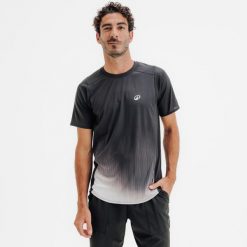 Koszulka do padla męska Kuikma Dry. Czarne koszulki sportowe męskie KUIKMA, m, bez wzorów, z elastanu, bez kołnierzyka, bez ramiączek. Za 79.99 zł.