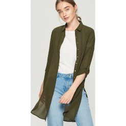 Długa koszula - Khaki. Koszule damskie marki Calvin Klein Jeans. W wyprzedaży za 39.99 zł.