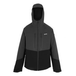 Męska Kurtka Ocieplana Highton Stretch Padded Jacket. Czarne kurtki męskie Regatta, m, bez wzorów, z puchu, sportowe, bez kaptura. Za 261.99 zł.