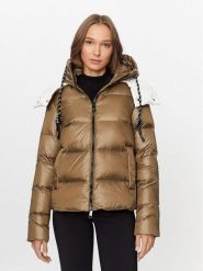 Deha Kurtka puchowa D93582 Brązowy Regular Fit. Brązowe kurtki damskie Deha, m, bez wzorów, z puchu, bez kaptura. Za 1,599.00 zł.