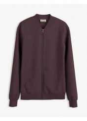 Bluza rozpinana z materiału scuba. Czerwone bluzy damskie bonprix, bez wzorów, bez kaptura. Za 124.99 zł.