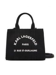 KARL LAGERFELD Torebka A3W50118 Czarny. Czarne torebki do ręki damskie KARL LAGERFELD, bez wzorów, z materiału, bez dodatków. Za 339.99 zł.