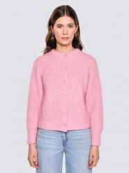 Kardigan damski różowy Rosina 600. Czerwone kardigany damskie Big Star, l, bez wzorów, z materiału, retro, krótkie. Za 229.99 zł.
