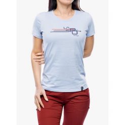 Koszulka bawełniana La Sportiva Stripe Cube T-Shirt. Niebieskie koszulki sportowe damskie La Sportiva, bez wzorów, z bawełny, bez kołnierzyka, bez ramiączek. Za 172.99 zł.