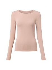 Marie Lund koszulka z długim rękawem Kobiety wiskoza różowy, L. Czerwone t-shirty damskie Marie Lund, l, bez wzorów, prążkowane, bez kołnierzyka. Za 99.95 zł.