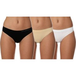 Brubeck Stringi damskie Comfort Cotton beżowy/biały/czarny r. S (TH00182A). Stringi damskie marki Brubeck. Za 56.99 zł.