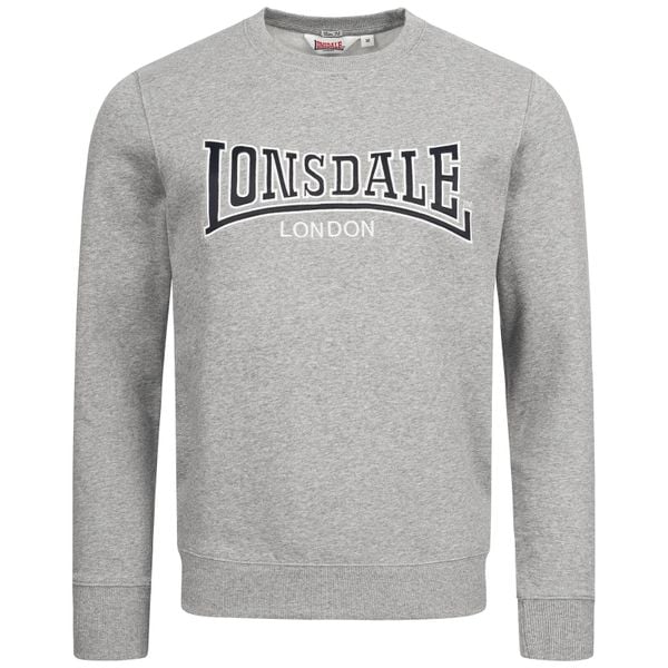Bluza z okrągłym dekoltem Lonsdale Berger Lp181. Szare bluzy męskie Lonsdale, xl, z aplikacjami, z polaru, bez kaptura, na fitness i siłownię. Za 263.00 zł.