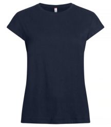 Clique Fashion Top Women T-shirt z bawełny, luźny krój. Niebieskie t-shirty damskie CLIQUE, xl, bez wzorów, z bawełny, bez kołnierzyka. Za 109.36 zł.