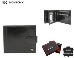 Portfel męski skórzany 22323L-VT-RVT. Portfele męskie ROVICKY, bez wzorów. Za 97.99 zł.