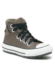 Converse Trampki Chuck Taylor All Star Berkshire Boot A04812C Beżowy. Brązowe trampki i tenisówki dziewczęce Converse, bez wzorów, ze skóry, bez zapięcia. Za 199.99 zł.