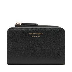 Portfel Emporio Armani. Czarne portfele damskie Emporio Armani, bez wzorów. Za 894.99 zł.