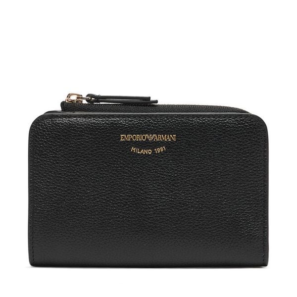 Portfel Emporio Armani. Czarne portfele damskie Emporio Armani, bez wzorów. Za 849.99 zł.