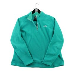 Second life - Sweter polarowy damski Polaire 1/4 zip - Jak nowy. Niebieskie swetry damskie The North Face, xl, bez wzorów, z materiału, eleganckie, bez kołnierzyka, bez ramiączek, bez kaptura. Za 143.46 zł.